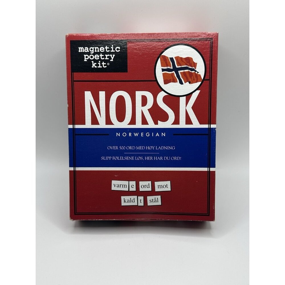 Norsk Magnetic Poetry Kit Norwegian Norse for your Refrigerator Door Decor #3052